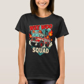 Funny Wee Woo Squad Fire Department Firefighter Fi Tシャツ (正面)