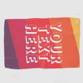 Funny Weekend Scramble Retro Sunset Add Text ゴルフタオル (横)