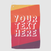 Funny Weekend Scramble Retro Sunset Add Text ゴルフタオル (正面)