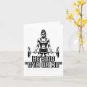 Funny Weightlifting Bodybuilding Saying For Women  カード (黄色い花)