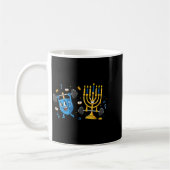 Funny Weightlifting Gym Dreidel Menorah Hanukkah W コーヒーマグカップ (左)