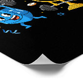 Funny Weightlifting Gym Dreidel Menorah Hanukkah W ポスター (角)
