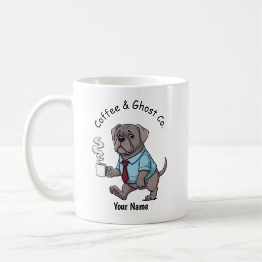 Funny Weimaraner Dog Business Suit Coffee  コーヒーマグカップ (左)