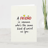Funny Weird Friend Card カード (正面)