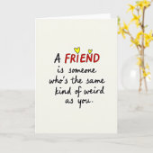 Funny Weird Friend Card カード (黄色い花)