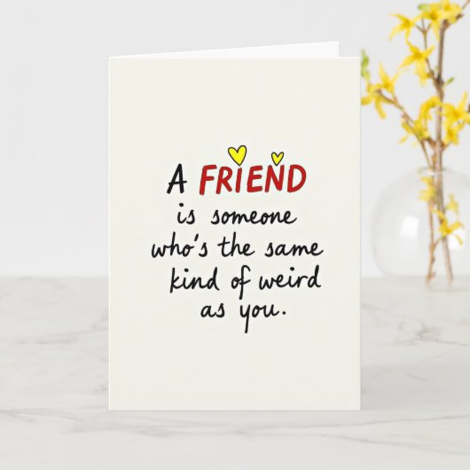 Funny Weird Friend Card カード (黄色い花)