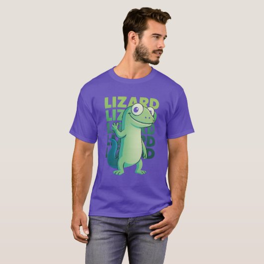 Funny Weirdcore Lizard Meme Derpy Reptile Animal H Tシャツ (正面フル)