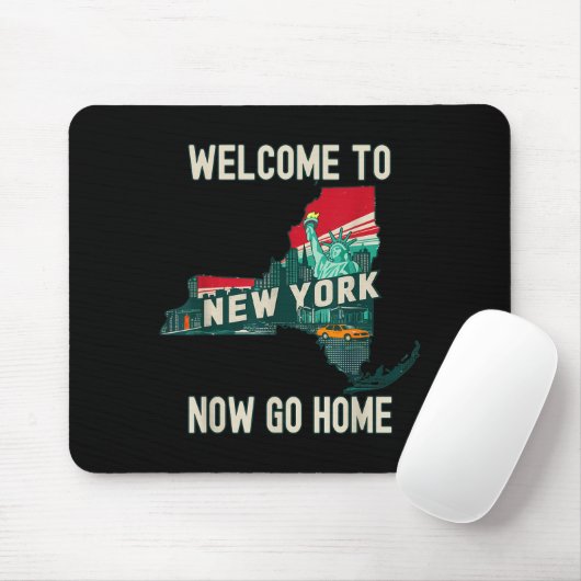Funny Welcome To New York Retro Design, Funny New マウスパッド (マウス)