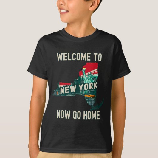 Funny Welcome To New York Retro Design, Funny New Tシャツ (正面)