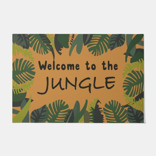 Funny Welcome To The Jungle Mat, Tropical   ドアマット (正面)
