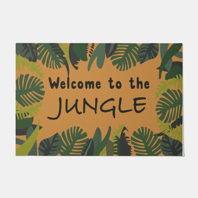 Funny Welcome To The Jungle Mat, Tropical   ドアマット (正面)