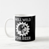 Funny Welder Will Weld For Beer Welding Gift Tank  コーヒーマグカップ (左)