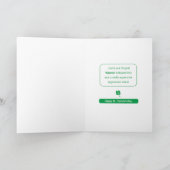 Funny Wellness Shamrock Clover Card カード (内部)