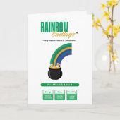 Funny Wellness Shamrock Clover Card カード (黄色い花)