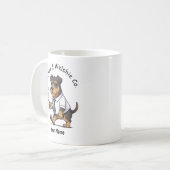 Funny Welsh Terrier Dog Business Suit Coffee  コーヒーマグカップ (正面左)