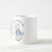 Funny West Highland Whit Dog Business Suit Coffee  コーヒーマグカップ (正面左)