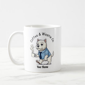 Funny West Highland Whit Dog Business Suit Coffee  コーヒーマグカップ