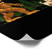 Funny West Highland White Terrier Westie Bigfoot D ポスター (角)