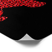 Funny Westie Dog Lover Hearts Love Westie Valentin ポスター (角)