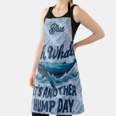 Funny Whale Pun "Oh Whale" Hump Day Design エプロン (インサイチュ)