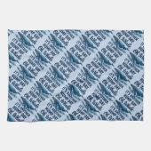 Funny Whale Pun "Oh Whale" Hump Day Design キッチンタオル (横)