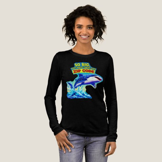 Funny Whale Shark Tshirt トライブレンドＴシャツ (正面全体)
