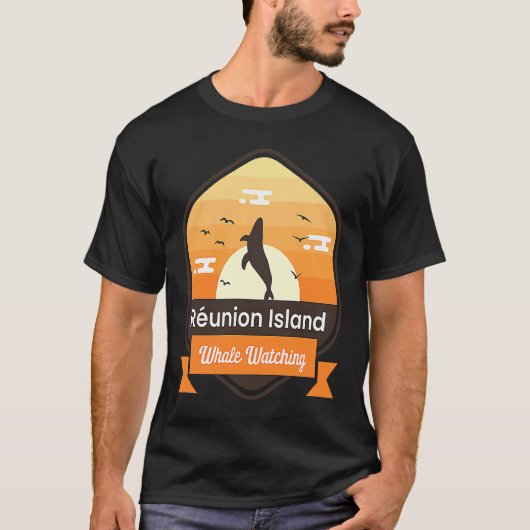 Funny Whale Watching Réunion Island Ocean Marine B Tシャツ (正面)
