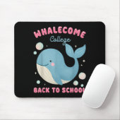 Funny Whalecome Back To School College Ocean Teach マウスパッド (マウス)