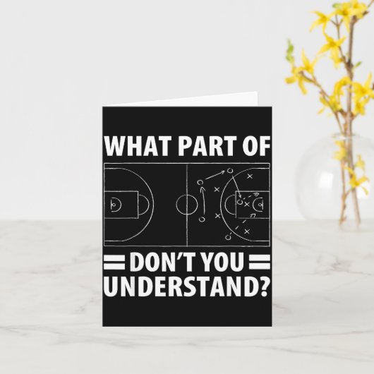 Funny What Part Of Basketball Don't You Understand カード (黄色い花)