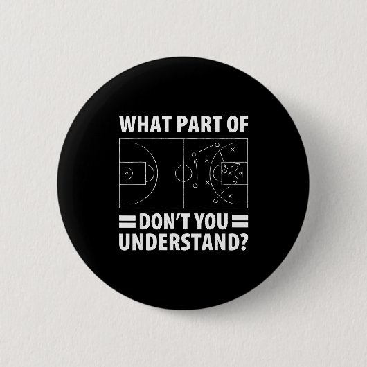 Funny What Part Of Basketball Don't You Understand 缶バッジ (正面)