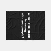 Funny What The Heck  フリースブランケット (正面(横))