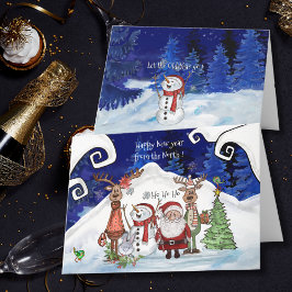 Funny Whimsical Happy New Year from the North Card シーズンカード