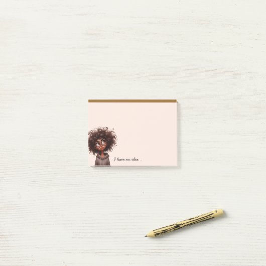 Funny Whimsical Pouting African American  ポストイット (デスク上)