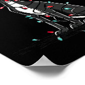 Funny Whippet Christmas Graphics Dog Lights Lover  ポスター (角)