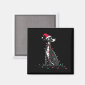 Funny Whippet Christmas Graphics Dog Lights Lover  マグネット (正面/裏面)