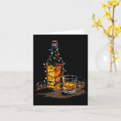 Funny Whiskey Christmas Graphics Lights Lover Long カード (黄色い花)