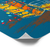 Funny Whiskey Christmas Graphics Lights Lover Long ポスター (角)