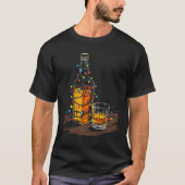 Funny Whiskey Christmas Graphics Lights Lover Long Tシャツ (正面)