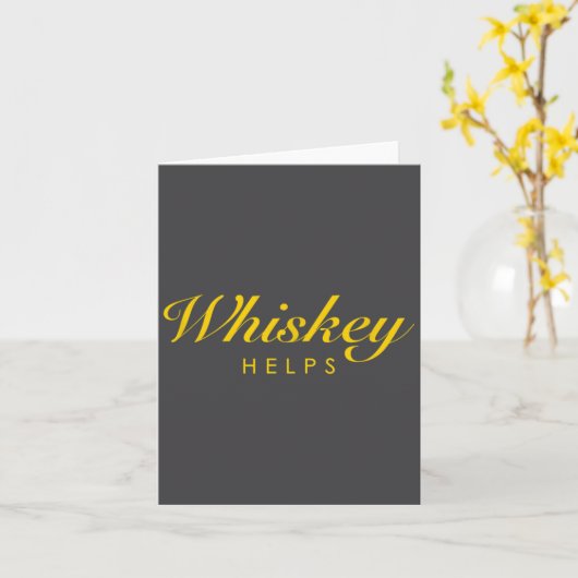 Funny Whiskey Gift For Whiskey And Single Malt Lov カード (黄色い花)