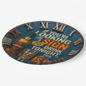 Funny Whiskey Quote Whiskey Bar Decor ペーパープレート (アングル)