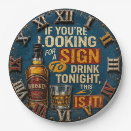 Funny Whiskey Quote Whiskey Bar Decor ペーパープレート