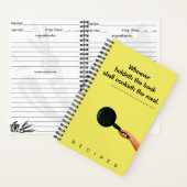 Funny Whoever Holds the Book Cooks Recipe ノートブック (内側)