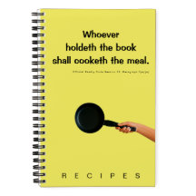 Funny Whoever Holds the Book Cooks Recipe