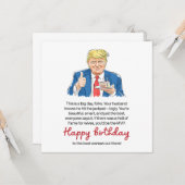 Funny Wife Birthday  カード (正面/裏面インサイチュ)