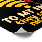 Funny Wifi Went Down Quote Computer Nerd For Prete ポスター (角)