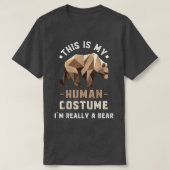 Funny Wildlife Animal Lover Human Costume Grizzly  Tシャツ (デザイン正面)
