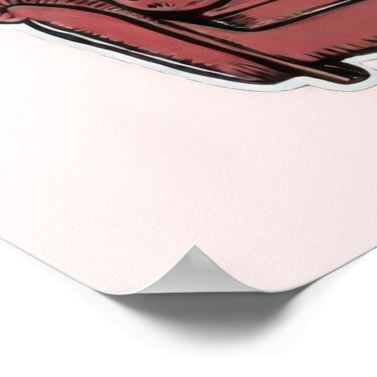 Funny Wine and Grapes ポスター (角)