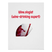 Funny Wine Drinking Graphic  ポスター (正面)