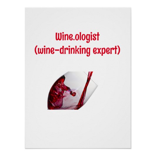 Funny Wine Drinking Graphic  ポスター (正面)