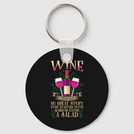 Funny Wine Gift - Wine Shirts For Women  キーホルダー (正面)